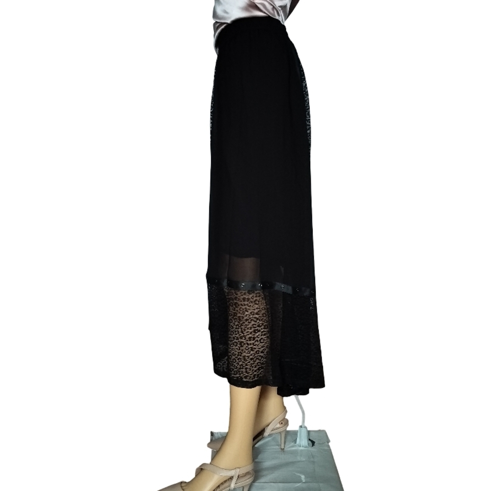 DKNY Black High-Low Lace Skirt Size M NWT - Picture 4 of 6